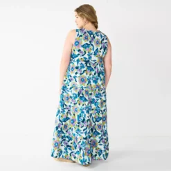 Plus Size Sonoma Goods For Life® Tiered Maxi Dress -Outlet Clothiza Store 5584786 ALT