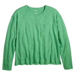 Women's Sonoma Goods For Life® Long Sleeve Pocket Tee -Outlet Clothiza Store 5585375 ALT5