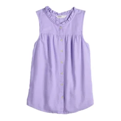 Women's Sonoma Goods For Life® Button-Front Ruffle Tank -Outlet Clothiza Store 5586080 ALT5