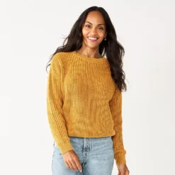 Petite Sonoma Goods For Life® Drop Shoulder Pullover Sweater -Outlet Clothiza Store 5587850 Gold
