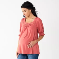 Maternity Sonoma Goods For Life® Relaxed Back-Tie Top -Outlet Clothiza Store 5590443 Mauve