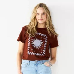Women's Sonoma Goods For Life® Relaxed Graphic Tee -Outlet Clothiza Store 5596692 Brown Blue Sun