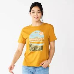 Women's Sonoma Goods For Life® Relaxed Graphic Tee -Outlet Clothiza Store 5596692 Gold Enjoy Nature