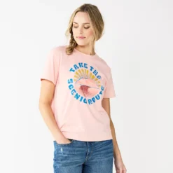 Women's Sonoma Goods For Life® Relaxed Graphic Tee -Outlet Clothiza Store 5596692 Pink Scenic Route