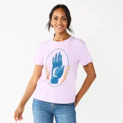 Women's Sonoma Goods For Life® Relaxed Graphic Tee -Outlet Clothiza Store 5596692 Purple Cosmic Hand