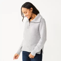 Women's Sonoma Goods For Life® Cozy Quarter-Zip Sweater