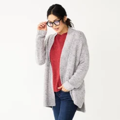 Women's Sonoma Goods For Life® Plush Cardigan -Outlet Clothiza Store 5597627 Silver Gray Shine