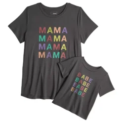 Maternity Sonoma Goods For Life® Mommy & Me Graphic Tee Set -Outlet Clothiza Store 5599953 Rainbow Mama Babe
