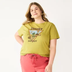 Plus Size Sonoma Goods For Life® Relaxed Graphic Tee -Outlet Clothiza Store 5611932 Green Desert Garden