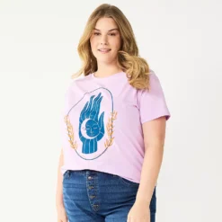 Plus Size Sonoma Goods For Life® Relaxed Graphic Tee -Outlet Clothiza Store 5611932 Purple Cosmic Hand