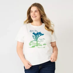 Plus Size Sonoma Goods For Life® Relaxed Graphic Tee -Outlet Clothiza Store 5611932 Purple Joshua Tree
