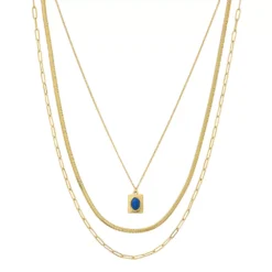 Sonoma Goods For Life® Recycled Layered Simulated Lapis Pendant Necklace