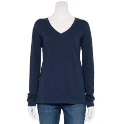 Women's Sonoma Goods For Life® Everyday V-Neck Long Sleeve Tee