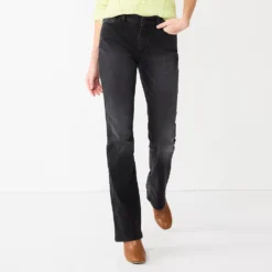 Women's Sonoma Goods For Life® Curvy High-Waisted Bootcut Jeans -Outlet Clothiza Store 5627740 Black Wash