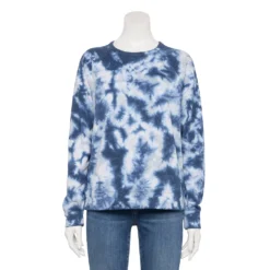 Women's Sonoma Goods For Life® Everyday Crewneck Sweatshirt -Outlet Clothiza Store 5664640 Navy Tie Dye