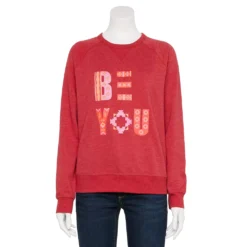 Women's Sonoma Goods For Life® Everyday Crewneck Sweatshirt -Outlet Clothiza Store 5664640 Red Be You