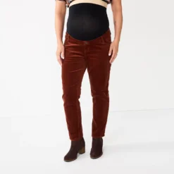 Maternity Sonoma Goods For Life® Belly Panel Corduroy Straight-Leg Ankle Pants -Outlet Clothiza Store 5665437 ALT2