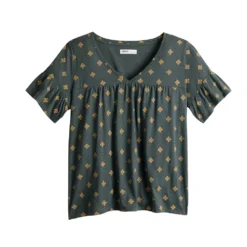 Women's Sonoma Goods For Life® Ruffled Babydoll Top -Outlet Clothiza Store 5665750 ALT5