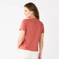 Women's Sonoma Goods For Life® Relaxed Short Sleeve Tee -Outlet Clothiza Store 5670159 ALT