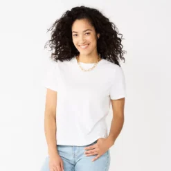 Women's Sonoma Goods For Life® Relaxed Short Sleeve Tee -Outlet Clothiza Store 5670159 White