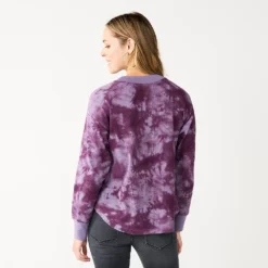 Women's Sonoma Goods For Life® Mockneck Waffle Top -Outlet Clothiza Store 5672315 ALT