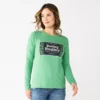Women's Sonoma Goods For Life® Long Sleeve Christmas Graphic Tee