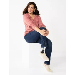 Women's Sonoma Goods For Life® Adaptive & Easy Dressing Mid-Rise Straight Leg Jean -Outlet Clothiza Store 5678470 ALT3