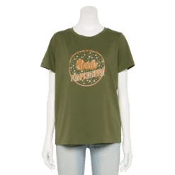 Women's Sonoma Goods For Life® Short Sleeve Graphic Tee -Outlet Clothiza Store 5686029 Pumpkin Spice
