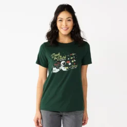 Women's Sonoma Goods For Life® Short Sleeve Christmas Graphic Tee -Outlet Clothiza Store 5686036 Deck The Stars