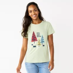 Women's Sonoma Goods For Life® Short Sleeve Christmas Graphic Tee -Outlet Clothiza Store 5686036 Multi Tree