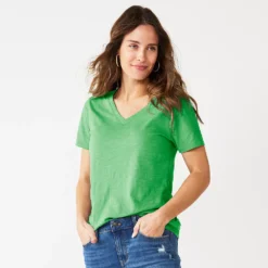 Women's Tall Sonoma Goods For Life® Everyday V-Neck Tee -Outlet Clothiza Store 5686285 Aloe Green
