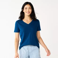 Women's Tall Sonoma Goods For Life® Everyday V-Neck Tee -Outlet Clothiza Store 5686285 Dark Blue