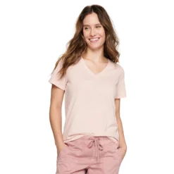 Women's Tall Sonoma Goods For Life® Everyday V-Neck Tee -Outlet Clothiza Store 5686285 Light Pink Texture