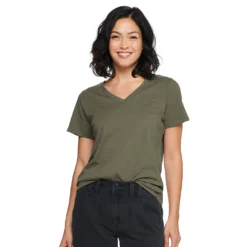 Women's Tall Sonoma Goods For Life® Everyday V-Neck Tee -Outlet Clothiza Store 5686285 Olive