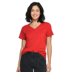 Women's Tall Sonoma Goods For Life® Everyday V-Neck Tee -Outlet Clothiza Store 5686285 Red