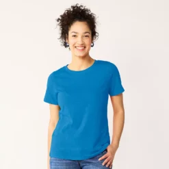 Women's Tall Sonoma Goods For Life® Essential Crewneck Tee -Outlet Clothiza Store 5686288 Blue Teal