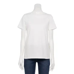 Women's Tall Sonoma Goods For Life® Essential Crewneck Tee -Outlet Clothiza Store 5686288 White