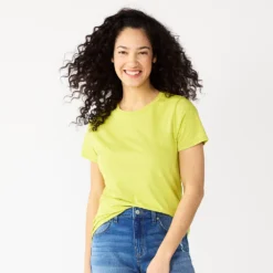 Women's Tall Sonoma Goods For Life® Essential Crewneck Tee -Outlet Clothiza Store 5686288 Yellow Green