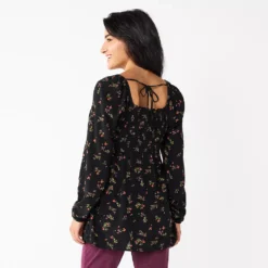 Maternity Sonoma Goods For Life® Smocked Bodice Empire Top -Outlet Clothiza Store 5686595 ALT