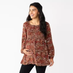 Maternity Sonoma Goods For Life® Smocked Bodice Empire Top -Outlet Clothiza Store 5686595 Multi Floral