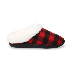 Women's Sonoma Goods For Life® Faux Fur Buffalo Plaid Clog Slippers -Outlet Clothiza Store 5697310 ALT5