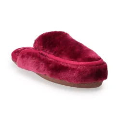 Sonoma Goods For Life® Women's Faux Fur Moccasin Slippers -Outlet Clothiza Store 5697313 Rhubarb