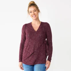Maternity Sonoma Goods For Life® Nursing Wrap Top -Outlet Clothiza Store 5703650 Burgundy