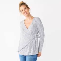 Maternity Sonoma Goods For Life® Nursing Wrap Top -Outlet Clothiza Store 5703650 Gray