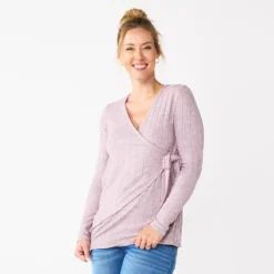 Maternity Sonoma Goods For Life® Nursing Wrap Top -Outlet Clothiza Store 5703650 Plum