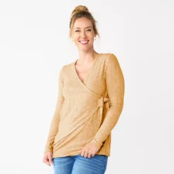 Maternity Sonoma Goods For Life® Nursing Wrap Top -Outlet Clothiza Store 5703650 Yellow