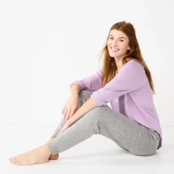 Women's Sonoma Goods For Life® Soft Knit Banded Bottom Pajama Pants -Outlet Clothiza Store 5724864 ALT2