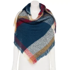 Women's Sonoma Goods For Life® Slub Yarn Boucle Triangle Scarf -Outlet Clothiza Store 5731416 Navy