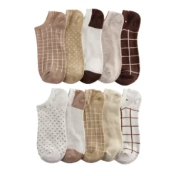 Sonoma Goods For Life® 10 Pack Check Pattern No Show Socks -Outlet Clothiza Store 5744058 Check Pattern