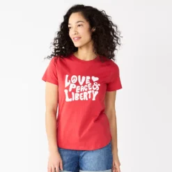 Women's Sonoma Goods For Life® Patriotic Graphic Tee -Outlet Clothiza Store 5757625 Red Love Liberty